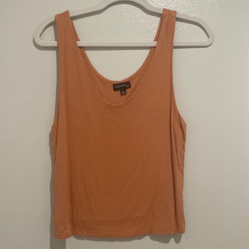 Crop -ish top orange